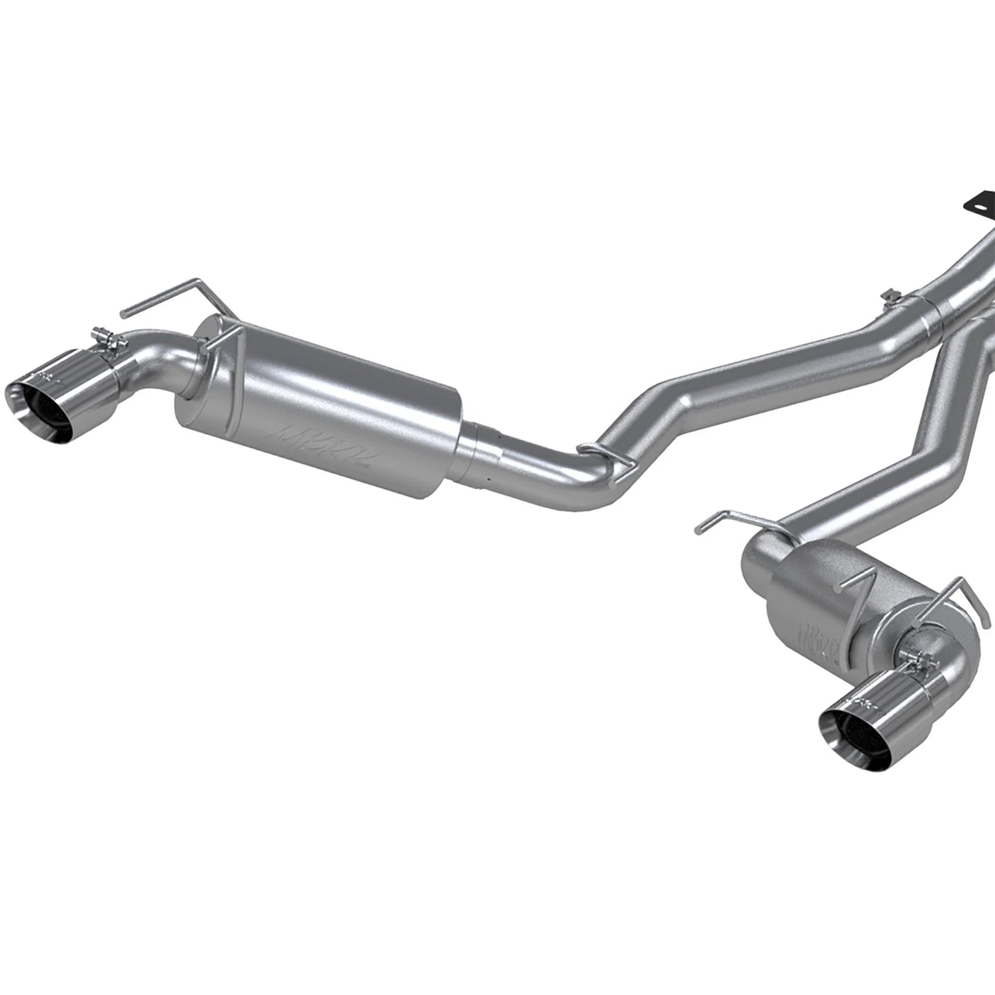 MBRP 3in. Dual Cat-Back Exhaust w/ Round Tips | Chevrolet Camaro V8 6.2L 6-Speed (10) (S7018409)