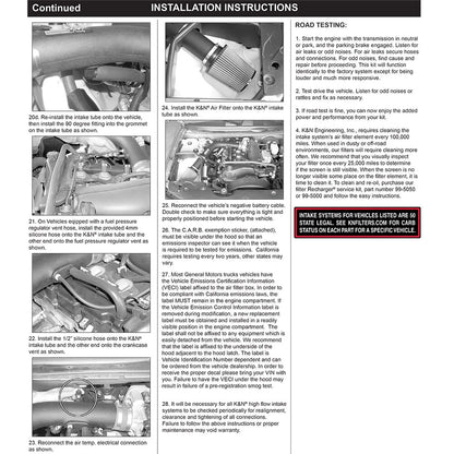 K&N Engineering Performance Intake Kit: Chevy Trailblazer 2002 - 2004