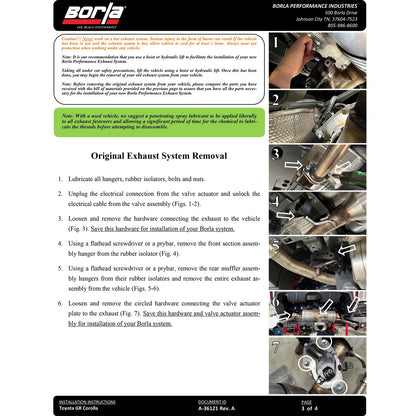 Borla 3" Cat-Back System | Toyota GR Corolla (2022-2026) (140942CB)