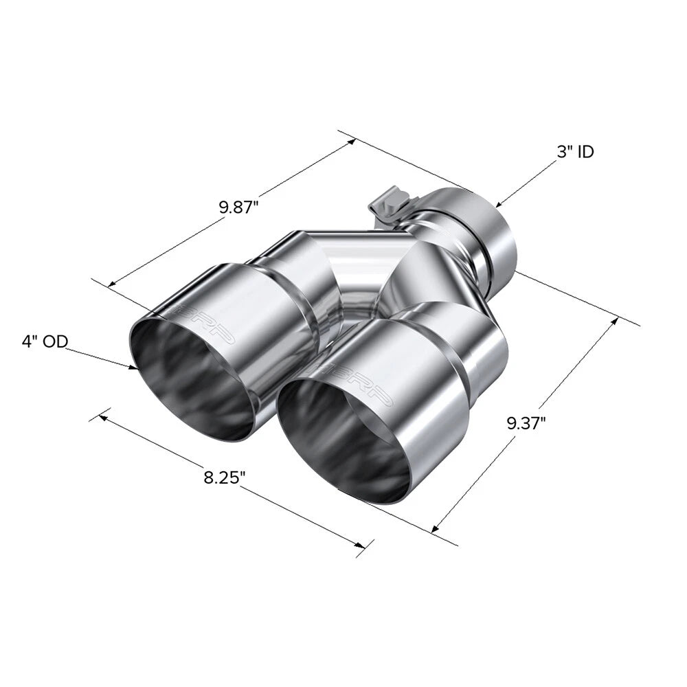 MBRP Single Wall Angle Cut Dual 4-Inch Outlet | Universal (T5182)