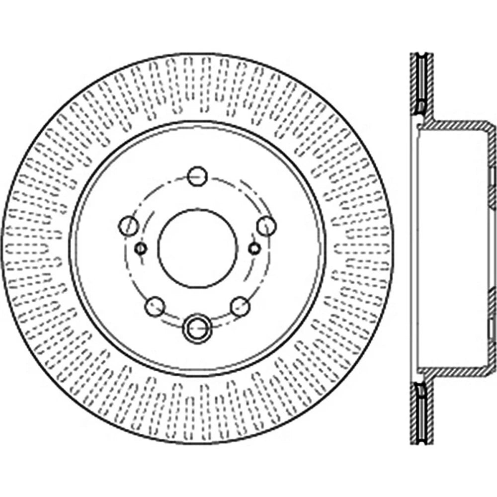 Stoptech Slotted Sport Rear Brake Rotor | 2013-2014 Lexus GS300/350/400/430 (126.44189SL)
