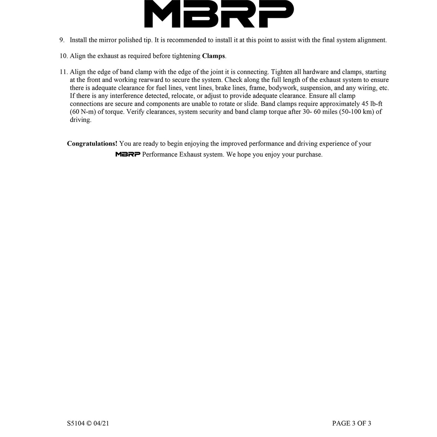MBRP 3in. Cat-Back Single Side Exit Exhaust | Dodge Ram Hemi 1500 5.7L SC/CC-SB (04-05) (S5104409)