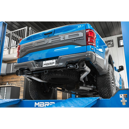 MBRP T409 3in Dual Rear Exit Resonator Back Exhaust | Ford F150 Raptor (17-20) (S5264409)