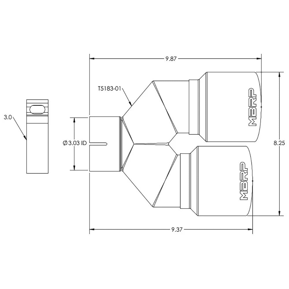 MBRP Single Wall Angle Cut Dual 4-Inch Outlet | Universal (T5183)