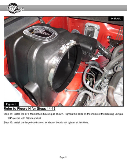 aFe 07-21 Toyota Tundra V8 5.7L Momentum GT Cold Air Intake w/ Pro DRY S Filter (51-76003-R)