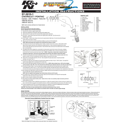 K&N Performance Intake Kit | 1993-1997 Chevrolet Camaro/Pontiac Firebird (57-3010-1)