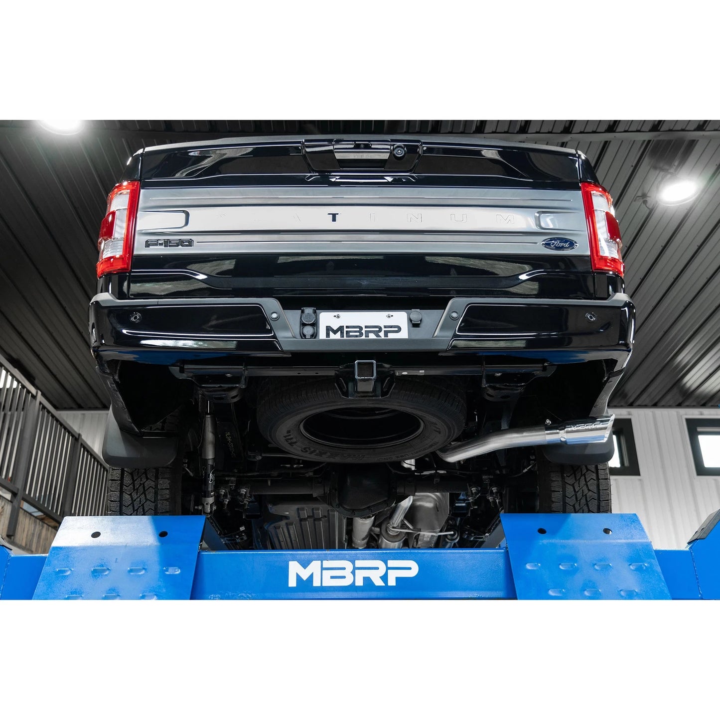 MBRP 3in Resonator-Back Single Side Exit Exhaust | Ford F-150 Powerboost Hybrid (21+) (S5221AL)