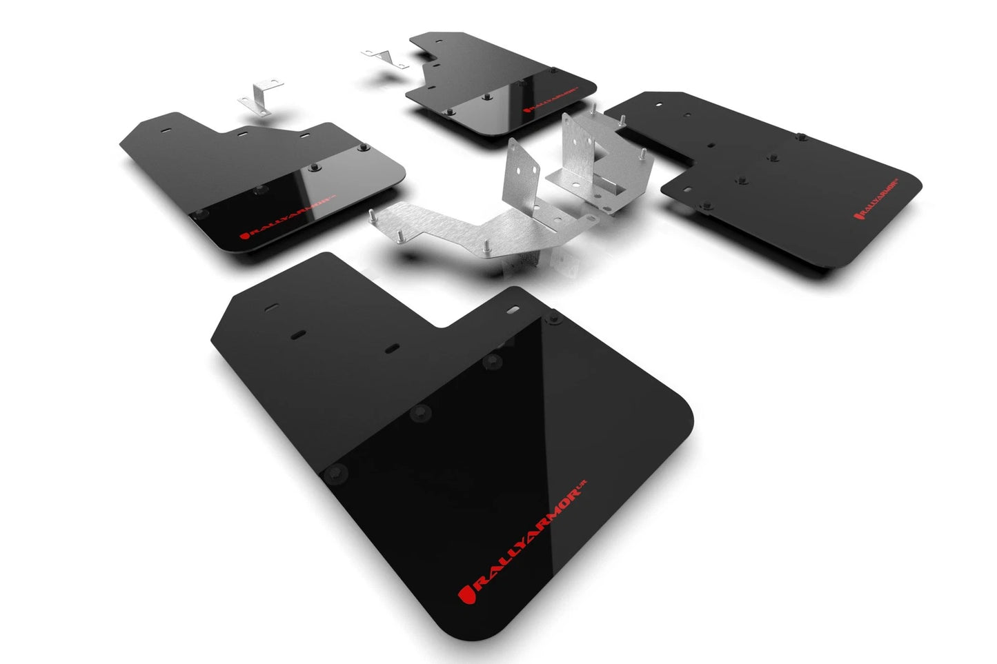 Rally Armor 21-25 Ford Bronco (Plstc Bmpr - NO Rptr/Sprt - NO RR/RB) Blk Mud Flap w/Red Logo