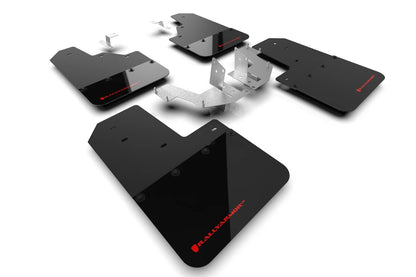 Rally Armor 21-25 Ford Bronco (Plstc Bmpr - NO Rptr/Sprt - NO RR/RB) Blk Mud Flap w/Red Logo