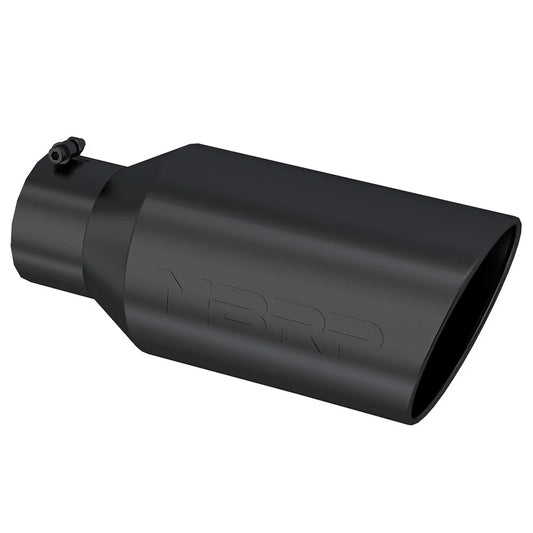 MBRP Universal Tip 8in OD Rolled End 5in Inlet 18in Length T304 - Black