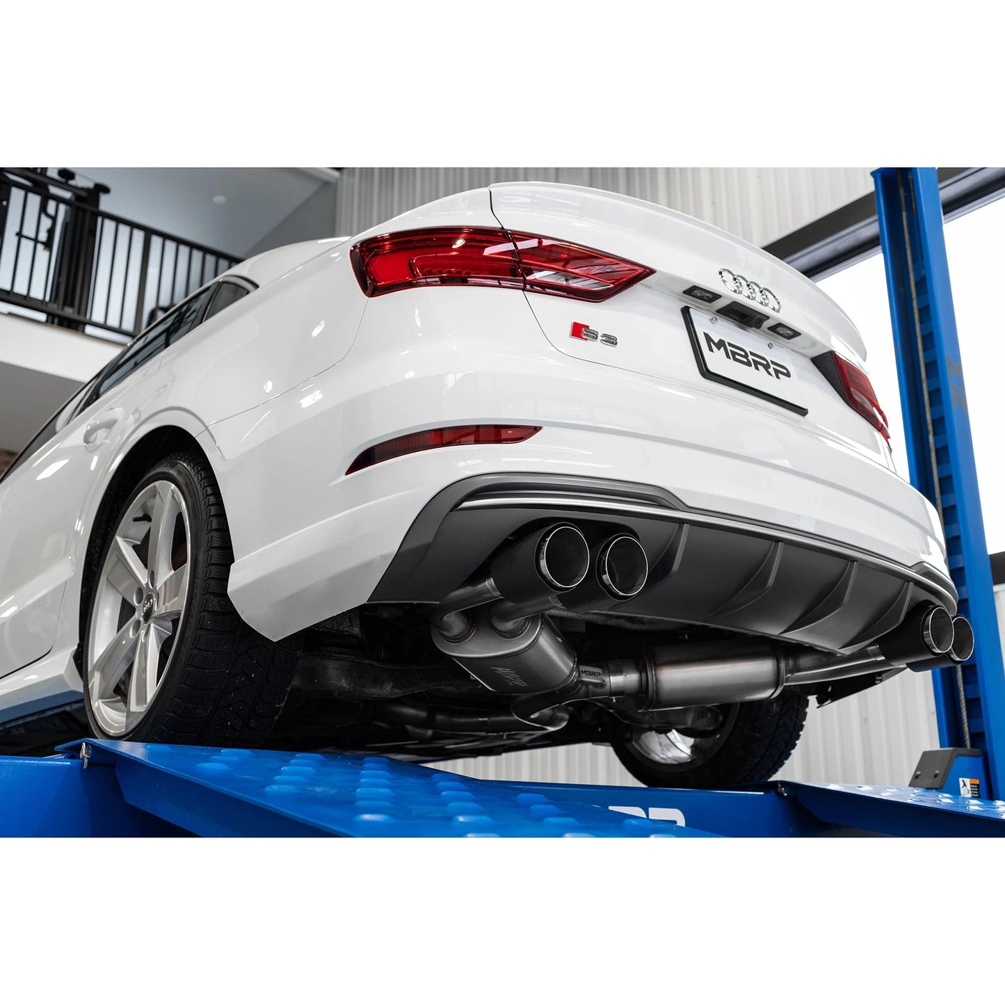 MBRP 3-In Armor Pro Street Profile Quad Rear Exit Cat-Back | Audi S3 (S46013CF)