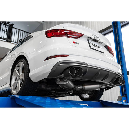 MBRP 3-In Armor Pro Street Profile Quad Rear Exit Cat-Back | Audi S3 (S46013CF)