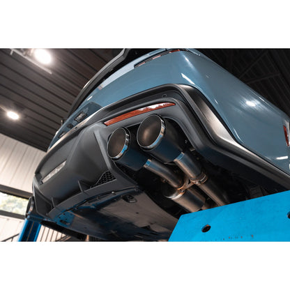 MBRP 2024 Ford Mustang Dark Horse 3in Dual Split Rear Exit Exhaust w/ Quad CF Tips | Ford Mustang (24+) (S72843CF)