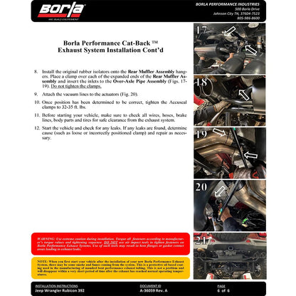 Borla ATAK Cat-Back Exhaust | Jeep Wrangler Rubicon 392 (21-22) (140893)