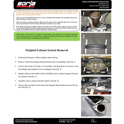 Borla S-Type Cat-Back Exhaust | 2017-2021 Honda Civic Sport Hatchback 1.5T (140739)