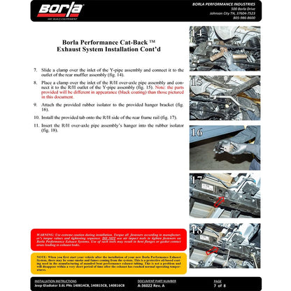 Borla Cat-Back Exhaust System - ATAK | 2020-2020 Jeep Gladiator 3.6L (140816CB)