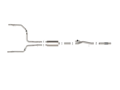 aFe Gemini XV 3in to Dual 3in 304 SS Cat-Back Exhaust | Chevy Silverado 1500 (19-22) (49-34140)