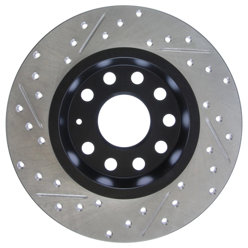 StopTech 127.33131L Rear Left Drilled Disc Brake Rotor for 10-18 Golf GTI Jetta