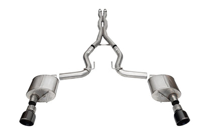 CORSA Xtreme, Sport / 3.0 in Cat-Back 4.5 in Slash Tips | 2024 Mustang GT Coupe (21250, 21254)