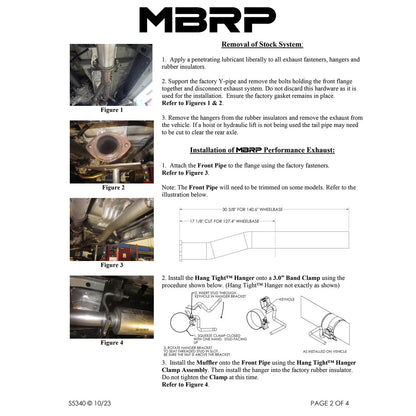 MBRP 3in. Cat-Back Dual Split Side Exit T409 Exhaust | Toyota Tacoma 3.5L EC/CC (16) (S5340409)