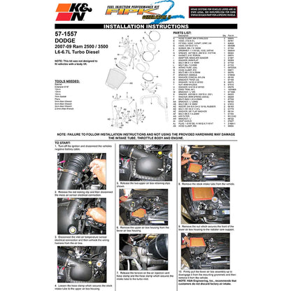 K&N Performance Intake Kit | Dodge Ram 2500/3500 (07-09) 6.7L (57-1557)