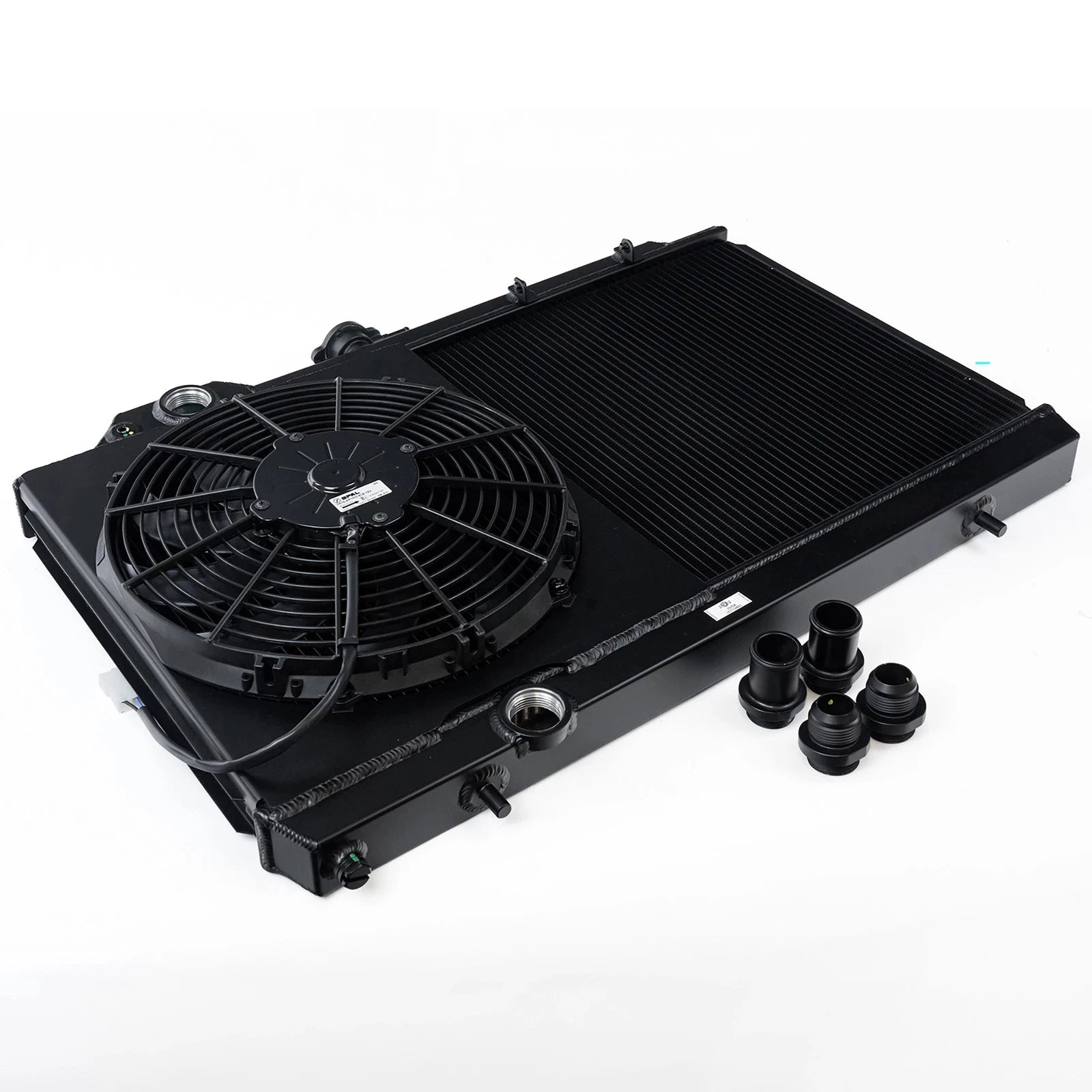 CSF All-Aluminum Radiator w/ 12in SPAL Fan | Mitsubishi Lancer Evo 4-9 (05-06) (7075B)