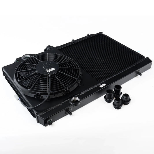 CSF All-Aluminum Radiator w/ 12in SPAL Fan | Mitsubishi Lancer Evo 4-9 (05-06) (7075B)
