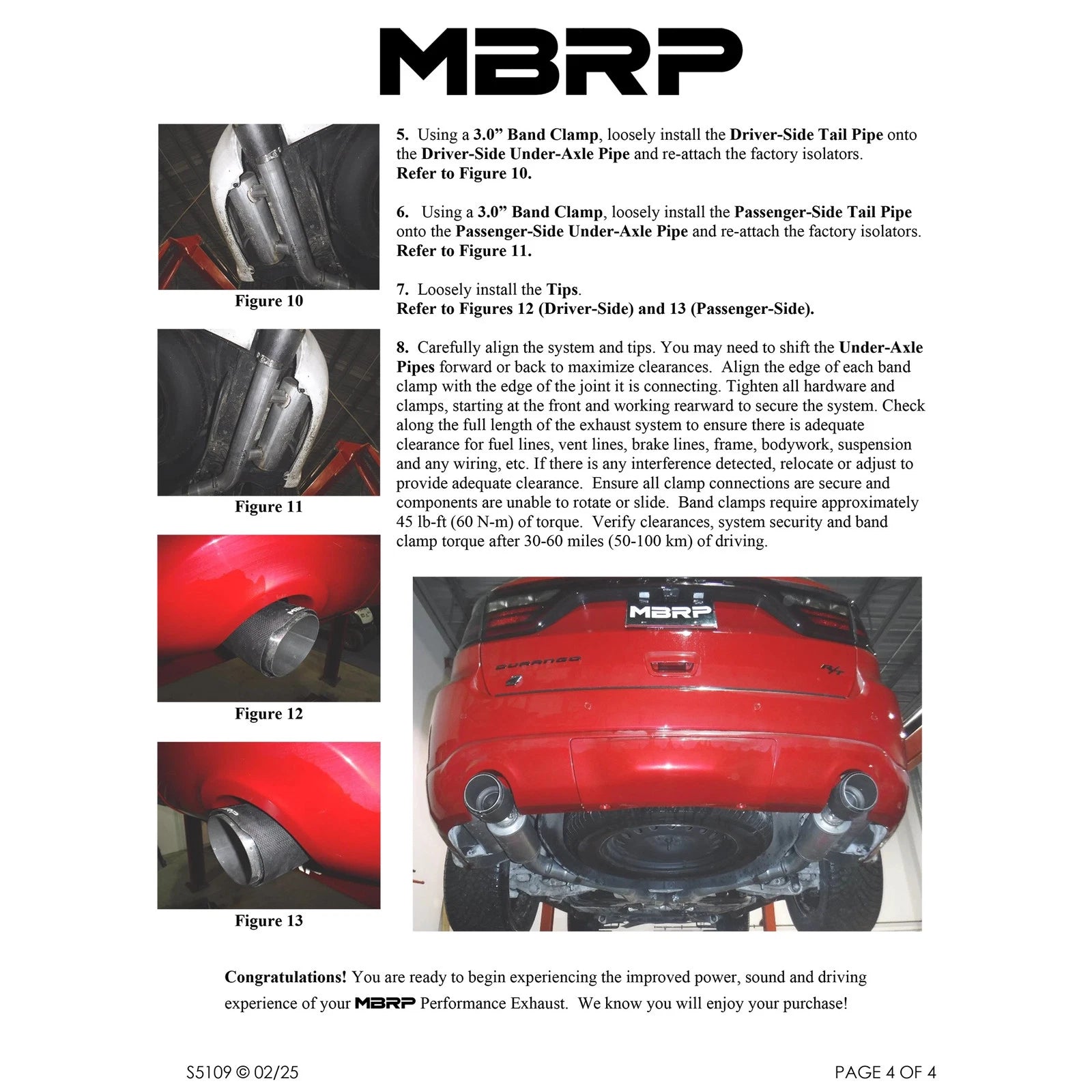 MBRP 3.0" Dual Rear Exit Cat-Back Exhaust | Dodge Durango 3.6L V6 AL Series (2011+) (S5109AL)