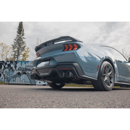 MBRP 2024 Ford Mustang Dark Horse 3in Dual Split Rear Exit Exhaust w/ Quad CF Tips | Ford Mustang (24+) (S72843CF)