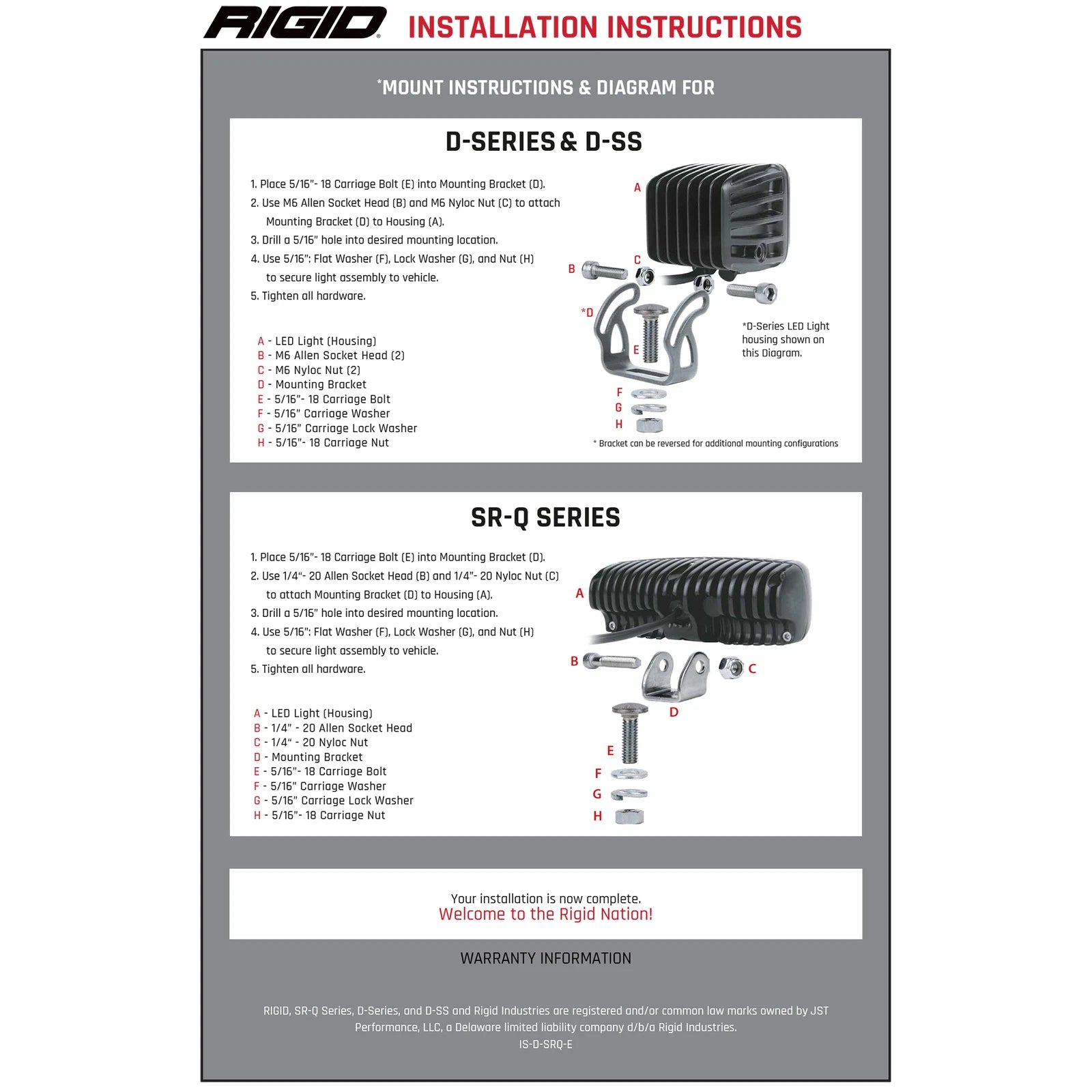 Rigid Industries Rigid D-Series LED Pro Light - Driving / Surface / Black Housing / Pair (RIG502313)