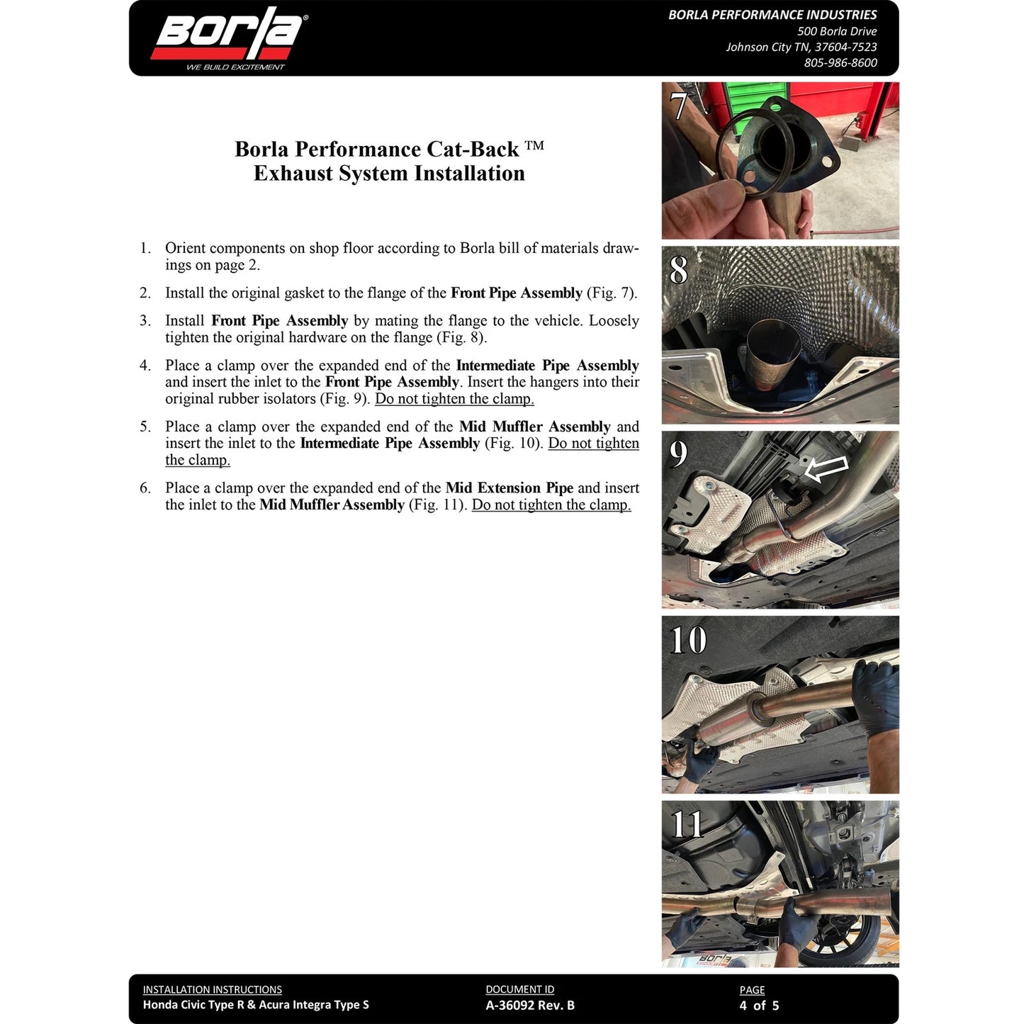 Borla 2.75in ATAK Cat-Back Exhaust System | Acura Integra Type S (24+) Carbon Fiber & Black Anodized (140986CFBA)