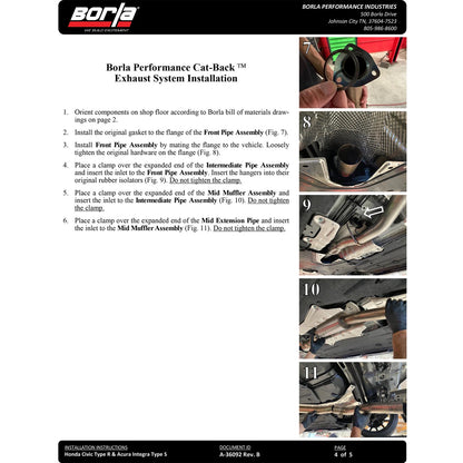 Borla 2.75in ATAK Cat-Back Exhaust System | Acura Integra Type S (24+) Carbon Fiber & Black Anodized (140986CFBA)