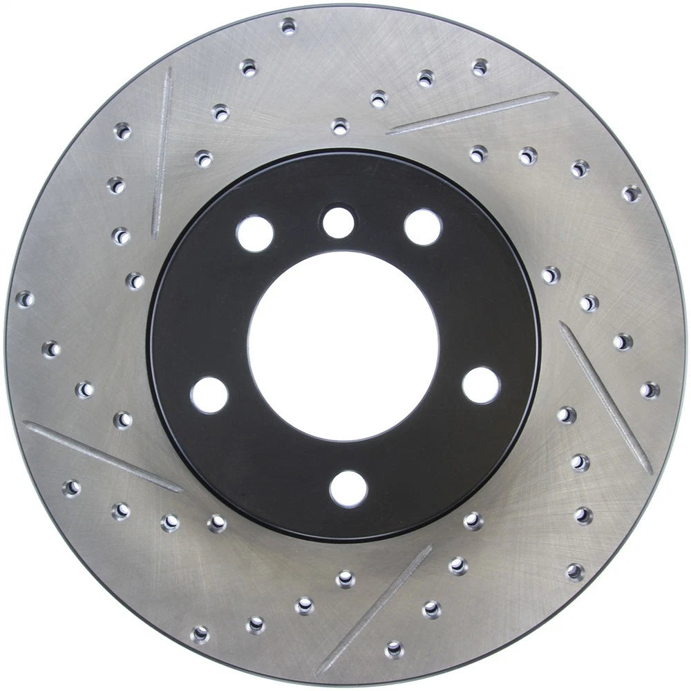 StopTech 127.34108R Front Right Drilled Brake Rotor for 14-18 328d / 07-16 328i