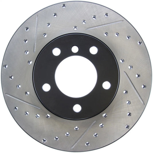 StopTech 127.34108R Front Right Drilled Brake Rotor for 14-18 328d / 07-16 328i