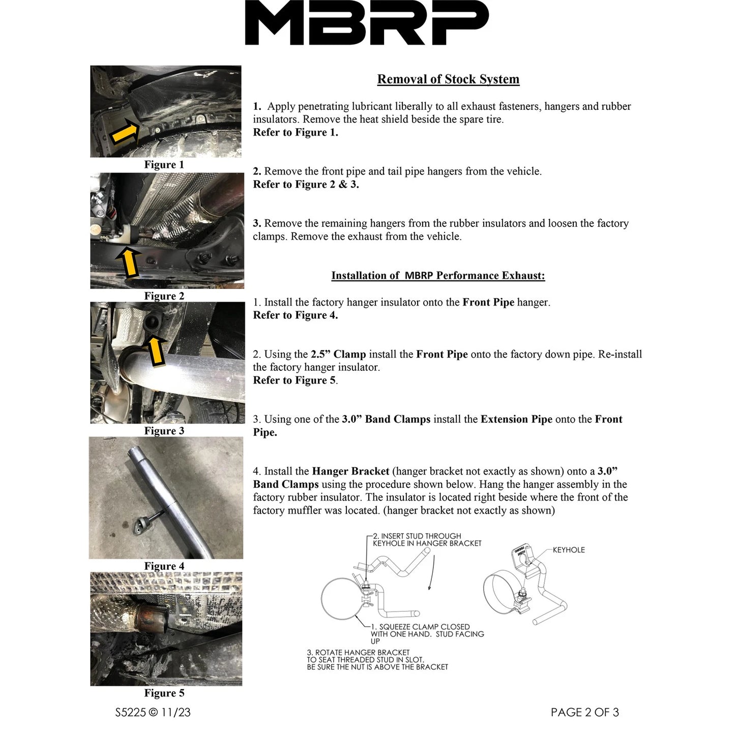 MBRP 3in AL Turn Down Armor Lite Cat Back Exhaust System | Ford Ranger Ecoboost 2.3L 2019 (S5225AL)