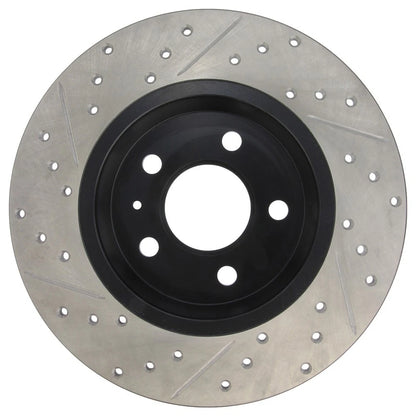 StopTech 127.33127L Rear Left Drilled Disc Brake Rotor for 2009-19 A4 / 09-17 Q5