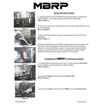 MBRP 2.5in Turn Down 3in Cat Back | Chevrolet Silverado/Sierra ZR2/AT4X 6.2L (22-23) (S5006304)
