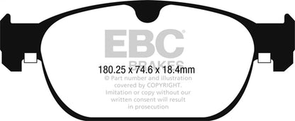 EBC Redstuff Front Brake Pads | 2017+ Volvo S90 2.0L Turbo