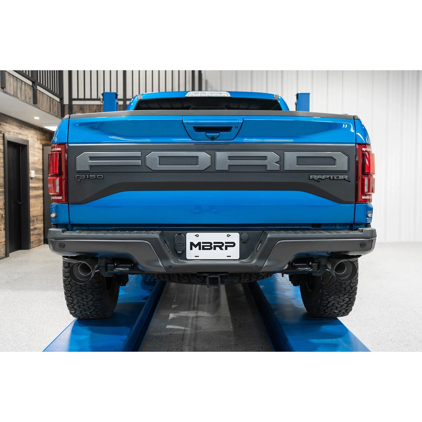 MBRP T409 3in Dual Rear Exit Resonator Back Exhaust | Ford F150 Raptor (17-20) (S5264409)