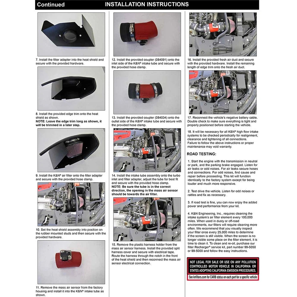K&N 17-18 Honda Civic Type-R Cold Air Intake | Honda Civic Type-R (17-18) (69-1505TWR)