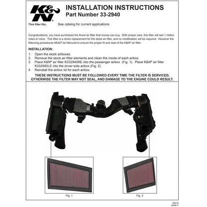 K&N Engineering Replacement Air Filter: Mercedes C280 3.0L V6 CDI / C320 3.0L V6 CDI