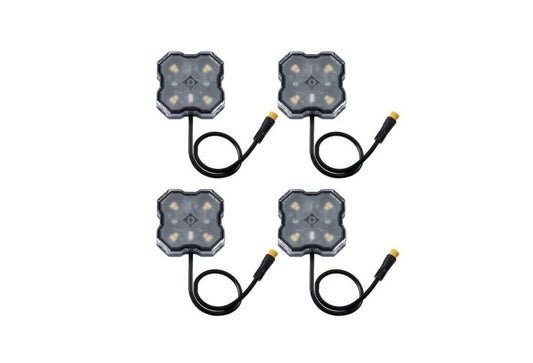 Diode Dynamics Stage Series SXS Rock Light Installer Kit RGBW M8 (4-pack)