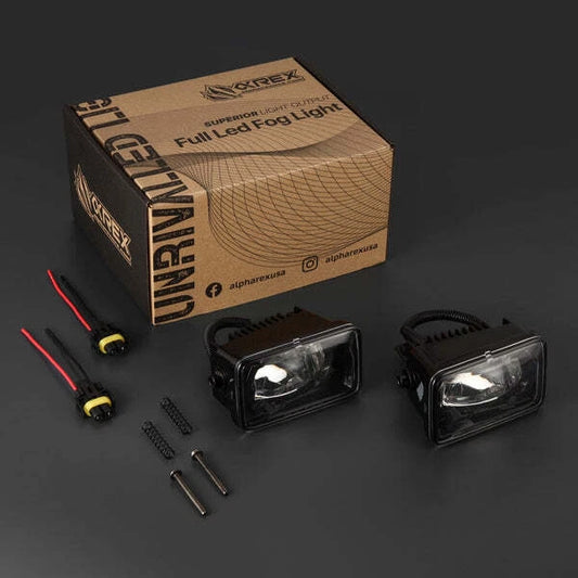 AlphaRex 15-20 Ford F150/17-22 Super Duty DoubleTap Dual Color LED Projector Fog Lights