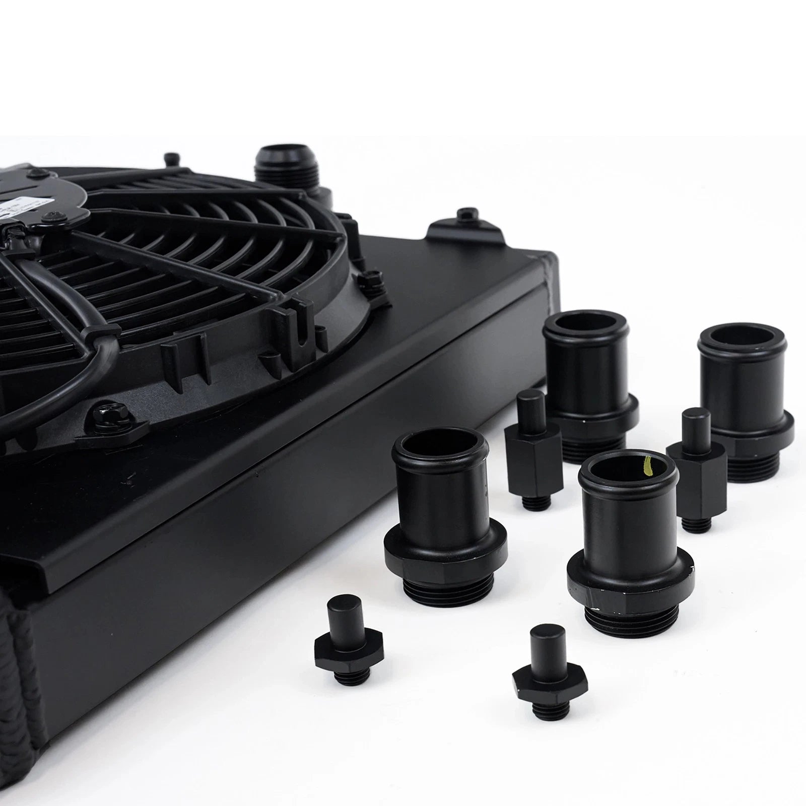 CSF Half Cooling Radiator with 12″ SPAL Fan (black) | MITSUBISHI Evolution 7/8/9