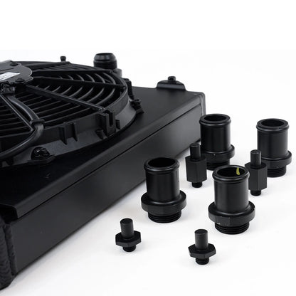 CSF Half Cooling Radiator with 12″ SPAL Fan (black) | MITSUBISHI Evolution 7/8/9