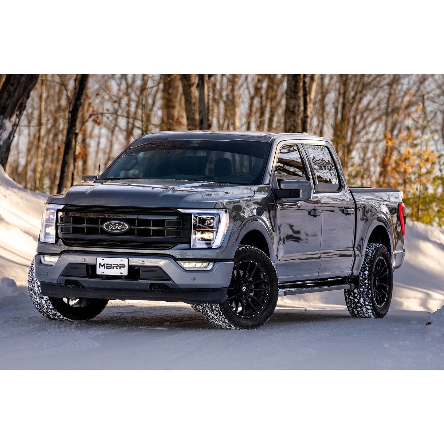 MBRP 5in OD Black Tip Dual Rear Exit Cat Back Exhaust | Ford F150 (22-23) (S5268BLK)
