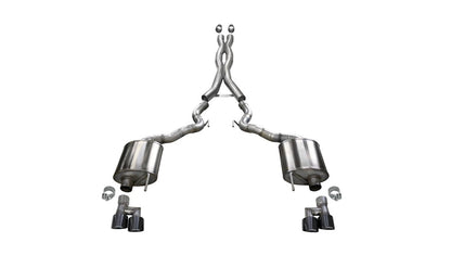CORSA Xtreme/Sport 3.0 in Cat-Back Exhaust 2018-23 Mustang GT Convertible (21048BLK)