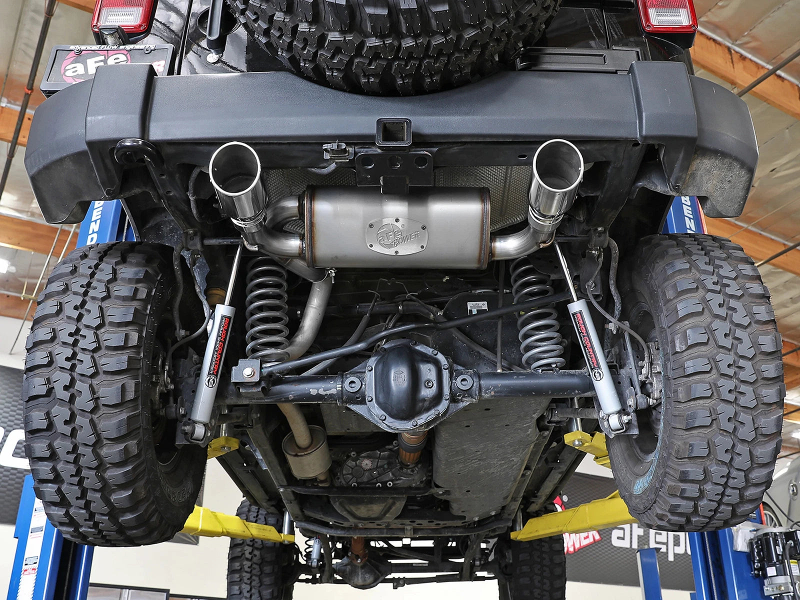 aFe 2.5in 409 SS Axle-Back Exhaust | Jeep Wrangler JK V6 3.6/3.8L (07+) (49-48061-P)