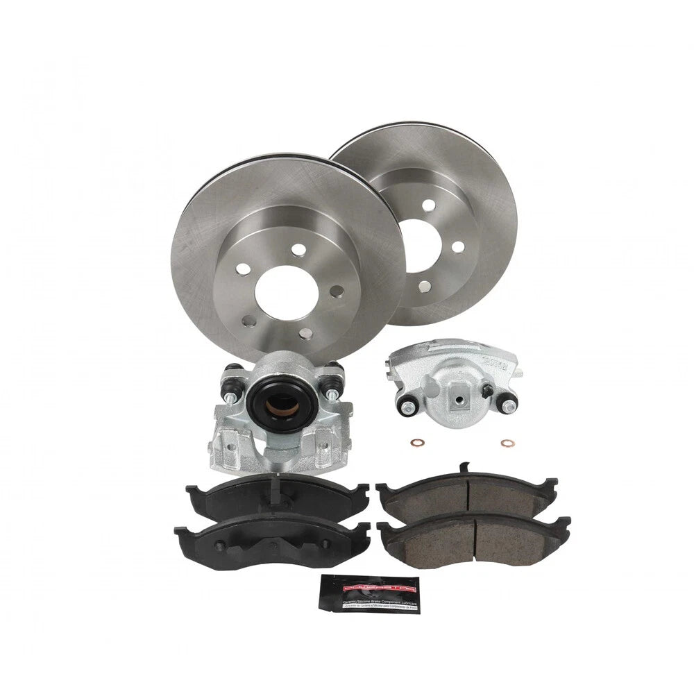 PowerStop Front Brake Kit with Calipers | 1990–1999 Jeep Cherokee (KCOE2119)