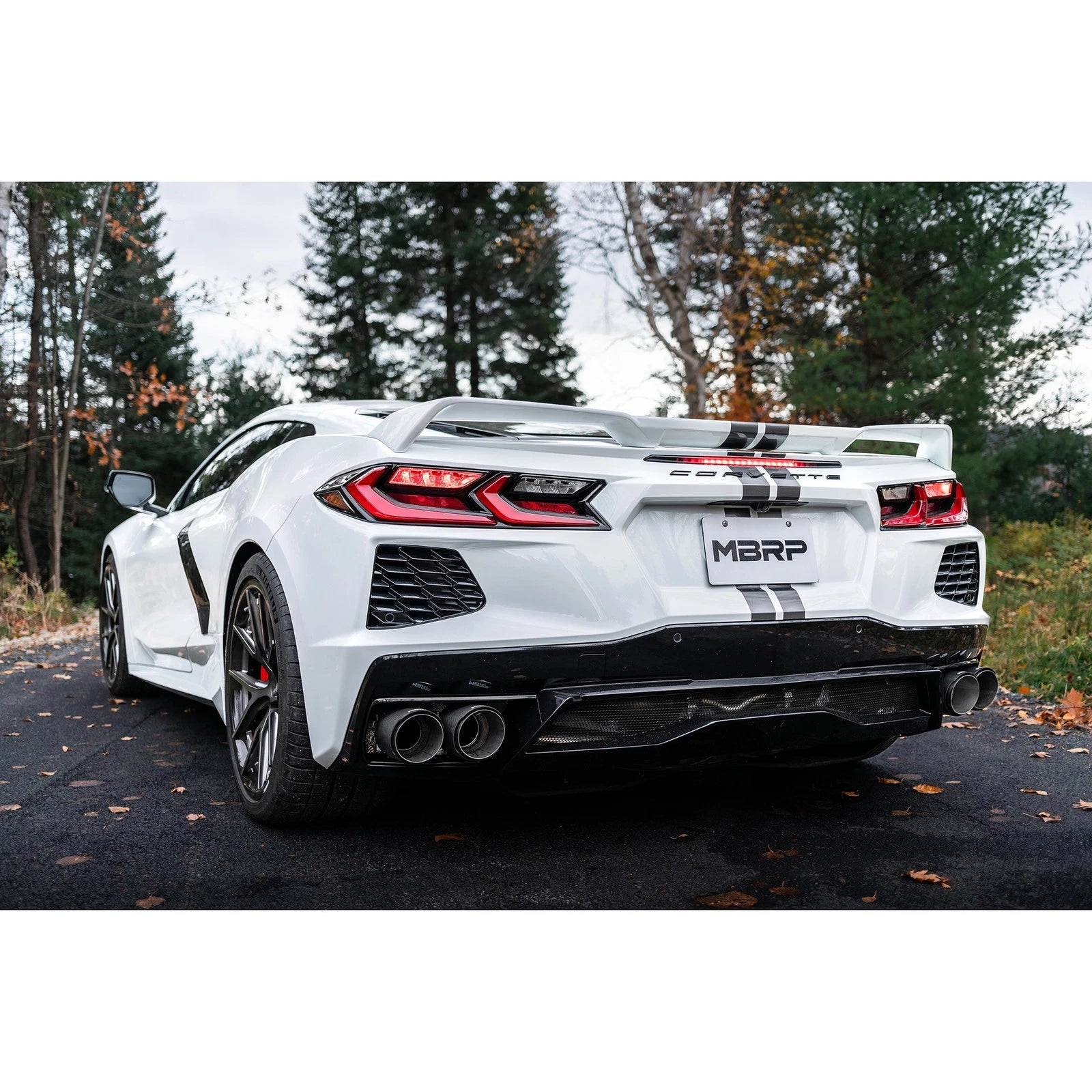 MBRP 3in Cat Back Quad Split Rear Exit | Chevrolet Corvette C8 (20-23) (S70423CF)
